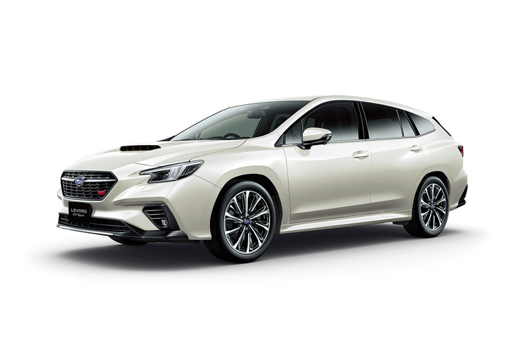 2022年11月に登場した「レヴォーグ」のアプライドC型。機能性の向上や装備の拡充、防犯機能の強化を中心に一部改良が実施された。写真は「STI Sport EX」。