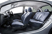 ジーンズ柄シートの「三菱 i」倉敷バージョンの画像