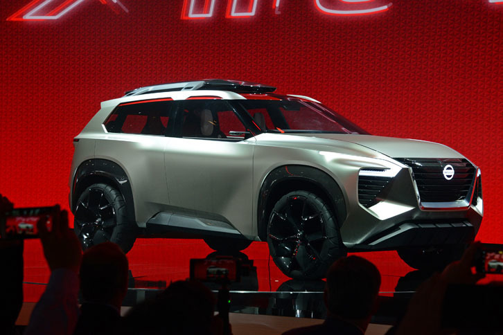 デトロイトショーで公開されたコンセプトモデルの「クロスモーション」。筆者の見立てでは、これは次期「日産エクストレイル」だ。