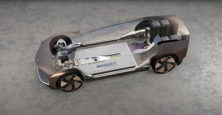EV用プラットフォームにはベントラー・エレクトリック・ドライブシステム製を使うことが想定されている。