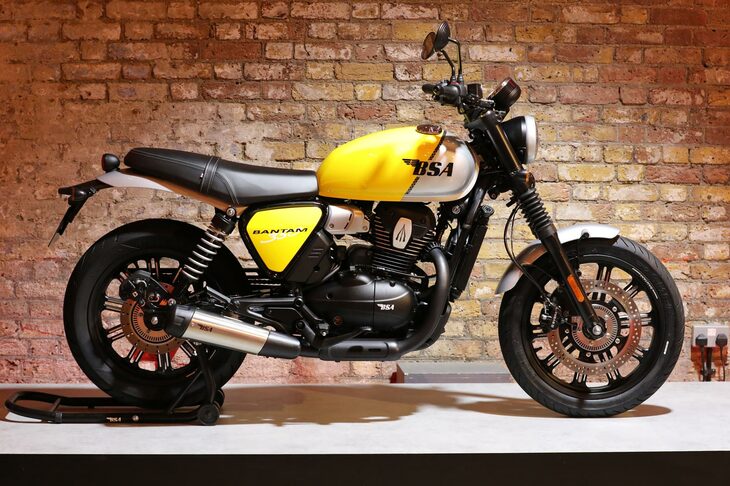 BSAが新たなスタンダードモデルとして訴求する新型車「バンタム350」。