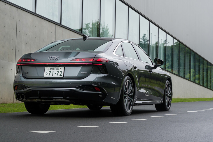 「A6」としては6代目、「100」から数えれば9代目のモデルとなる新型アウディA6。2025年4月の発表より1年を経て、2026年6月に日本に導入された。