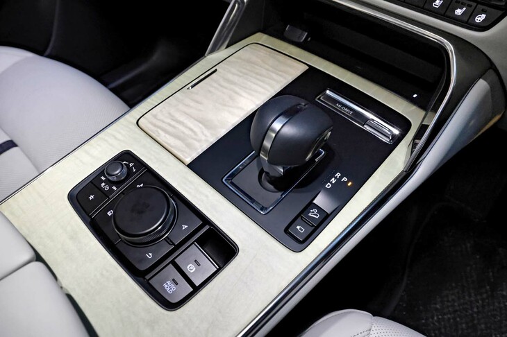 センターコンソールなどには本杢（メープル）のウッドパネルを採用。各所に用いられたクロームメッキの装飾も目を引く。