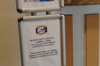 【写真9】今夜から冬時間に切り替わるというメッセージ。