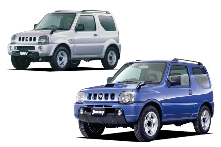 1998年に登場した3代目「ジムニー」。JB23が軽自動車規格の「ジムニー」で、JB33／43が登録車の「ジムニー ワイド／シエラ」となる。登録車のうち、JB33が古い「G13B」エンジンの、JB43が新しい「M13A」エンジンの搭載車だった。