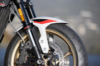 サスペンションは前後ともにショーワで、前はコンプレッションおよびリバウンドダンピング調整機構付きの倒立式SFF-BP（φ41ｍｍ）、後ろはプリロードおよびリバウンド調整機構付きのRSUモノショックとなっている。