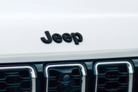 ブラック仕立てのフロントエンブレム。