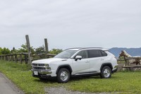 試乗車のボディーカラーは「グローブワンホワイトパール」。このほか「T800シルバーメタリック」「ディープパープルメタリック」といったモノトーンや「トップガングレー／ホワイト」といったツートンなどユニークな名前のカラーリングが全18種類用意される。