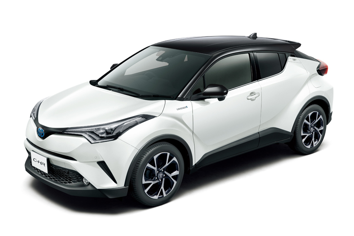 「トヨタC-HR」。写真はホワイトパールクリスタルシャイン×ブラックのもの。