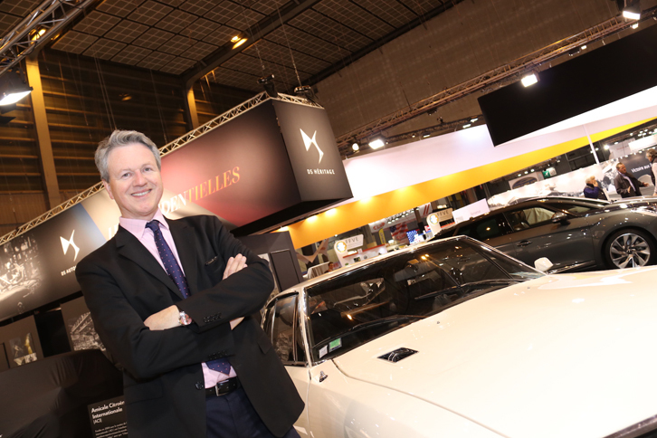 レトロモビルのオーガナイザーにとって新たな戦力となった、ドゥニ・ユイユ氏は、シトロエンのアーカイブ部門出身。