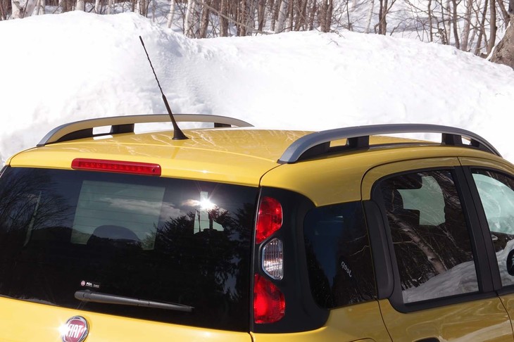 ルーフには、シルバーの専用ルーフレールが備わる。