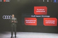 オンライン発表会にて、2021年の見通しについて語るアウディ ジャパンのフィリップ・ノアック社長。