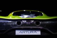 「アルトゥーラ」のリアエンド。排気口はご覧の通り、リアカウルに迫るかなり高い位置に設けられている。