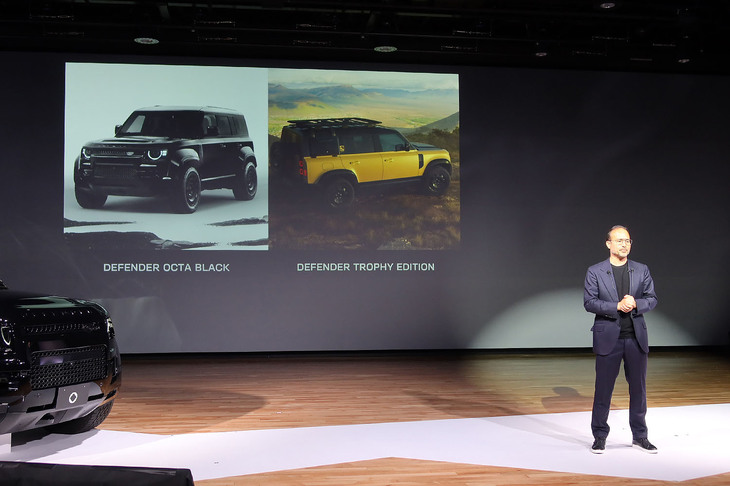 発表会ではジャガー・ランドローバー・ジャパンのマグナス・ハンソン代表取締役社長が、最新モデルの魅力とセールスの状況について説明した。