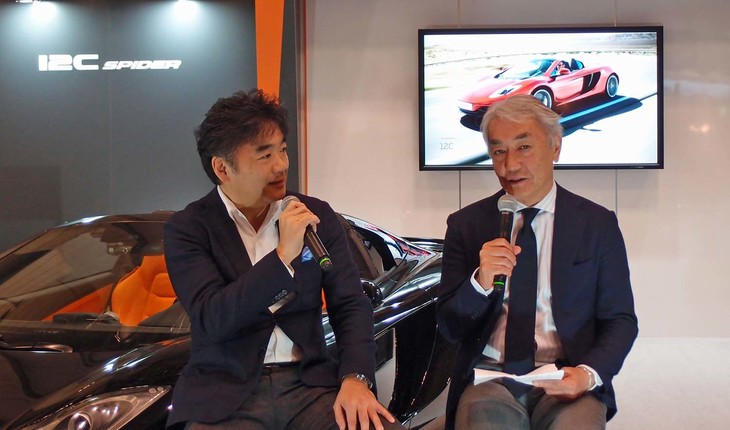 
	マクラーレンのロードカーについて語り合う正本嘉宏 マクラーレン・オートモーティブ アジア日本支社代表（写真左）と、加藤哲也 オートモビル カウンシル共同代表（同右）。
	