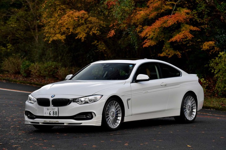 
	【BMWアルピナD4ビターボ クーペのスペック】
	ボディーサイズ：全長×全幅×全高＝4640×1825×1370mm／ホイールベース：2810mm／車重：1680kg／駆動方式：FR／エンジン：3リッター直6 DOHC 24バルブ ディーゼル ツインターボ／トランスミッション：8段AT／最高出力：350ps（257kW）/4000rpm／最大トルク：700Nm（71.4kgm）/1500-3000rpm／タイヤ：（前）245/35ZR19 93Y（後）265/35ZR19 98Y（ミシュラン・パイロットスポーツ2）／燃費：17.0km/リッター（JC08モード）／価格：1140万円

	
	【取材時の燃費データ】
	テスト距離：223.6km（市街地1：高速道路8：山岳路1）／使用燃料：18.5リッター（軽油）／参考燃費：12.1km/リッター（満タン法）、12.7km/リッター（車載燃費計計測値）
	