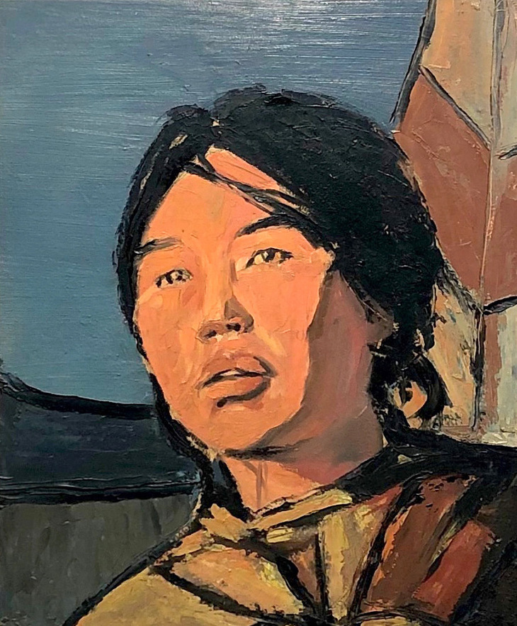  《インディアン》　油彩、ハードボード、61×53cm　1958年。フィアット勤務時代の作品ということになる。