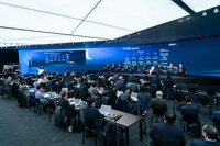 2024年3月25日に実施された説明会の様子。「ホンダとパートナーシップの検討を開始」という大ニュースがあった直後ということもあり、その内容には大いに注目が集まった。