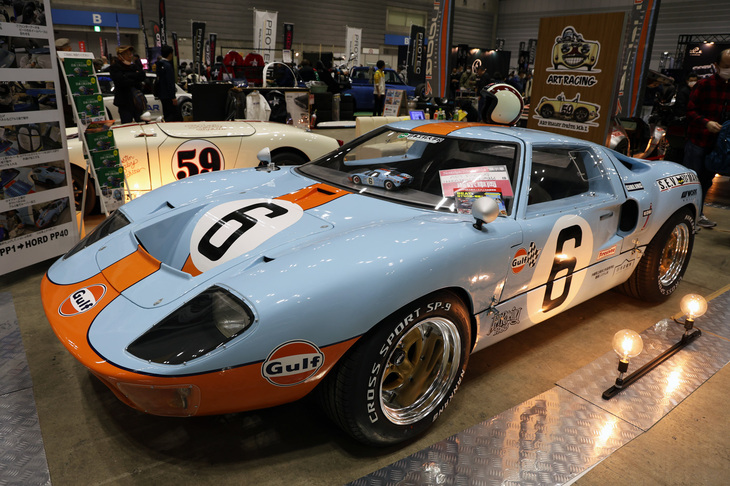 日本工科大学校の学生がアートレーシングの協力を得て製作した「HORD PP40」。「ホンダ・ビート」のプラットフォームに「フォードGT40」風のボディーを架装している。