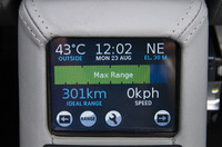 ダッシュボードに備わるマルチインジケーター。車両情報などが表示される。