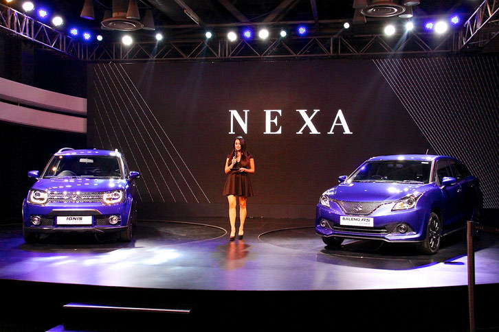 ネクサはマルチスズキの高級車を取り扱う販売チャンネルだ。2016年のオートエキスポで設立が発表された。（写真：小沢コージ）