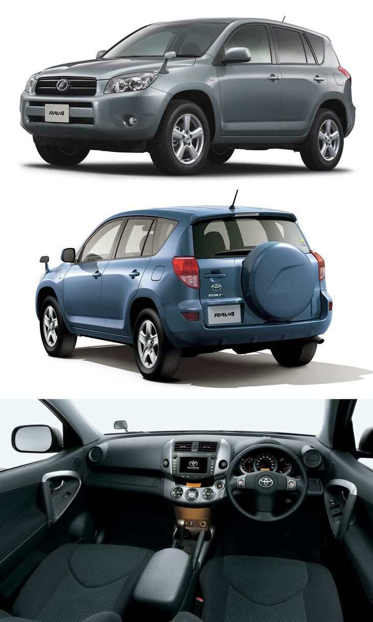 2005年に登場した3代目「RAV4」。グローバルでは人気を博したが、日本国内では肥大化したボディーをユーザーが敬遠。ライバルとの競争激化、マーケットの嗜好（しこう）の変化、トヨタ製SUV同士の市場でのバッティングなども重なり、販売不振に陥った。販売終了は2016年のことで、この代を最後に、日本でのRAV4の取り扱いはいったん終了となった。