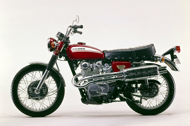 「ホンダCL」シリーズのオリジンにあたるのは、1960～1970年代に販売された、一連のスクランブラーモデルだ。写真は1970年9月に発売された「ホンダ・ドリームCL450」。