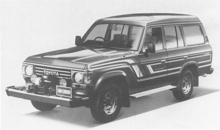 アフリカブームの頃にかの地で活躍していたのは、年式的に60系（写真）か初期の70系だろう。ちなみに、本に出てくる現地の人の所有車は、たいてい「ランドローバー」（今で言う先代「ディフェンダー」）だったように思う。