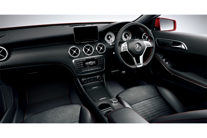 「A180」の室内。（写真はテスト車ではなく同型車のもの。写真提供：メルセデス・ベンツ日本）