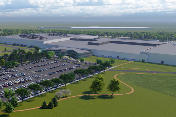 米オハイオ州ローズタウンに建設される予定の、GMの次世代バッテリー「アルティウム」の生産工場。30GWhの生産能力を持つ“ギガファクトリー”となる。