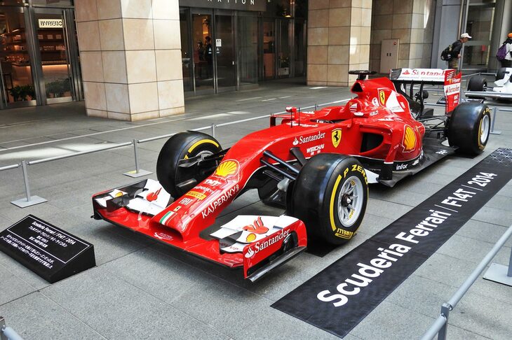2014年にフェルナンド・アロンソとキミ・ライコネンがドライブした「フェラーリF14T」。