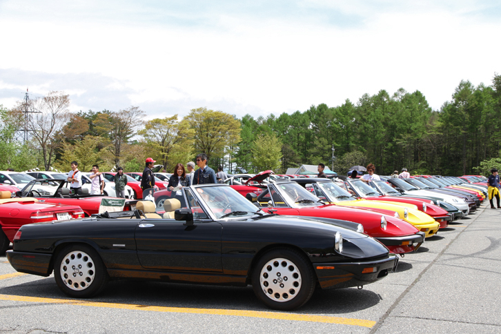 歴代「スパイダー」が並んだ一角。