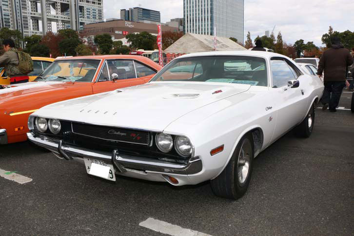 1970年式「ダッジ・チャレンジャーR/T」。チャレンジャーのトップグレード。映画『バニシング・ポイント』での活躍が有名だ。