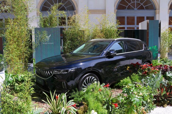 SUV「フリー」の実車を用いたインスタレーションが展開されていた。