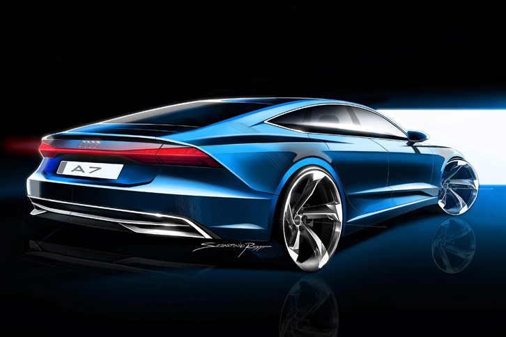 アウディA7スポーツバック（イラスト）