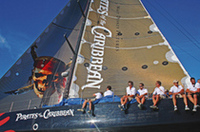 「ボルボオーシャンレース2005-2006」に参戦した「パイレーツ・オブ・カリビアンII号」