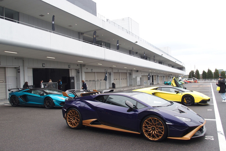 「60th Anniversary Lamborghini Day」の参加車両。