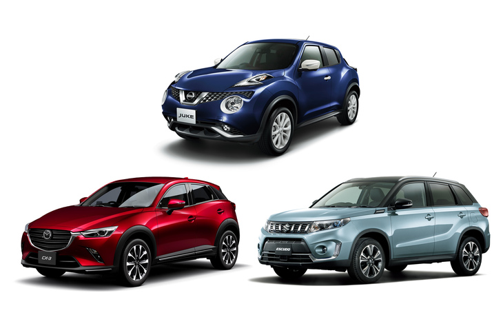 日本メーカーが国内市場で展開するコンパクトSUV群。「トヨタ・ヤリスクロス」の登場は、これらのモデルから顧客をごっそり奪ってしまうかもしれない。