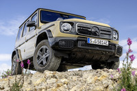 ここではBEV版である「G580 with EQテクノロジー」を中心に紹介。エンジン車も含めて2024年内に日本仕様を発表できるよう準備を進めているとのこと。