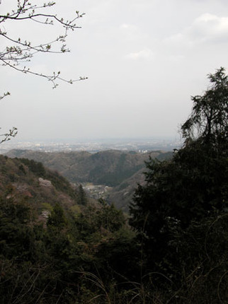 東京の西、八王子市にある高尾山からのぞむ景色。