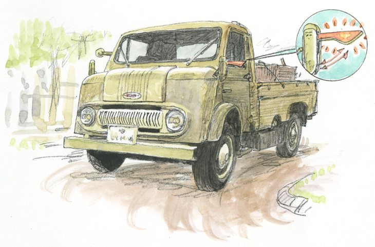 
	「腕木式」や「矢羽式」と呼ばれた方向指示器。アームに電球が仕込まれたり、作動が機械式となったりと、さまざまな改良が行われた。
	