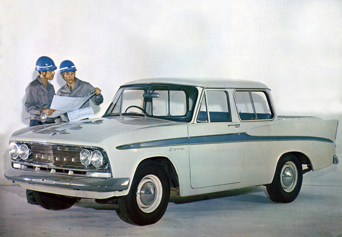 こちらは「スカイウェイ1900ピックアップ」（P23A-2）の最終型。これ以後、「スカイライン」ベースのピックアップが登場することはなかった。