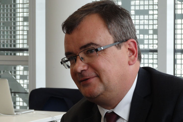 ラドゥ・テクノロジー・センターの代表を務めるピエール・ロベール氏。（写真＝大谷達也）