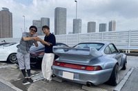 今春の「フェラーリ328」炎上事件でお世話になった「ポルシェ911」にお乗りの恩人・Nさん。911に車載していた携帯型CO2消火器でわが愛車328の後部から出た火を消してくださった。もう感謝しかない。