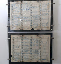 1927年の第1回ミッレミリアにおける、チェックポイントの通過証明サイン。写真はトスカーナ州ポッジボンシのもので、89番に当時のスタードライバー、タツィオ・ヌヴォラーリのサインが記されている。