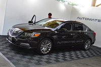 2017年の「Honda Meeting」にて。「レベル3」の自動運転技術が搭載されたテスト車両。