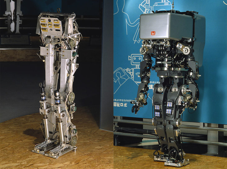 1986年に発表された「E0」（左）と、1993年に発表された「P1」（右）。