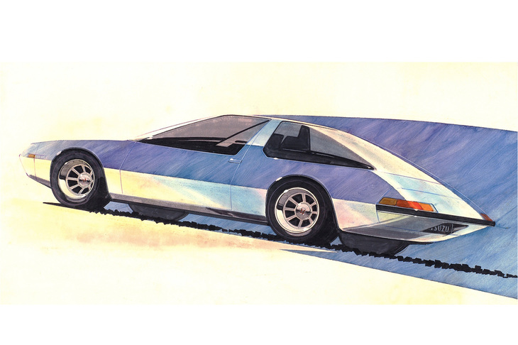 1974年、中村氏がいすゞに入社後に描いたスケッチ。