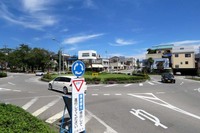 吾妻町のラウンドアバウト。