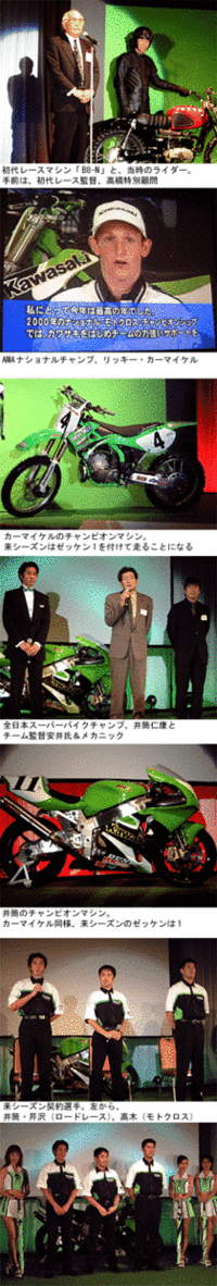 カワサキレーシングチーム20001年度体制発表の画像